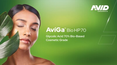 Avid Organics 將於巴黎 in-cosmetics® Global 展會上推出全球首款商業規模生產的生物基乙醇酸 AviGa™ Bio HP70