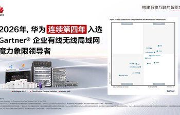 華為連續四年入選Gartner®企業有線無線局域網魔力象限領導者