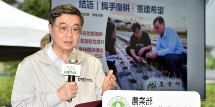 馬太鞍溪災區農地復耕首批大豆作物即將收成 卓揆肯定農業部科技助農、雙軌復育成果