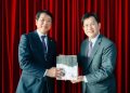 外交部長林佳龍接見第14屆「日本台灣商會聯合總會」總會長頼本勉一行