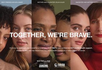 Maybelline New York 推出「Together We’re Brave」宣傳活動，響應世界精神衞生日