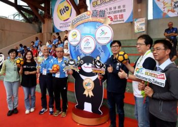 高市長陳其邁鳳山沙灘排球場開幕揭牌 2023年第二屆亞洲太平洋青少年沙灘巧固球錦標賽現正開打