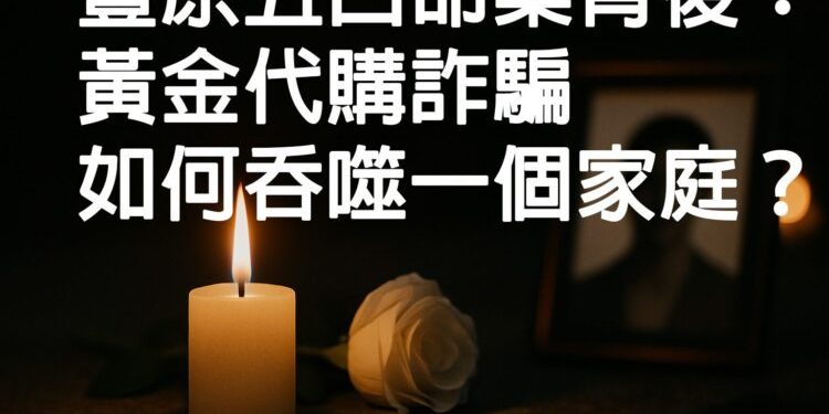 評論/豐原五口命案背後:黃金代購詐騙、黑幫勾結與制度失靈 共同吞噬一個家庭