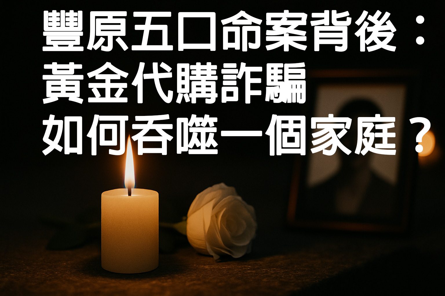 評論／豐原五口命案背後：黃金代購詐騙、黑幫勾結與制度失靈 共同吞噬一個家庭