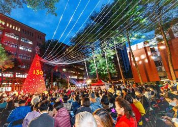 雙春金蛇年最高火紅15米聖誕樹 璀璨國北教大