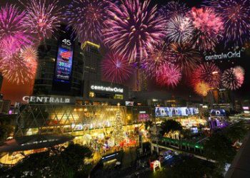 泰國在曼谷「亞洲時代廣場」Central World迎接新年