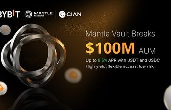 Mantle Vault沉資達到1億美元大關，鞏固Bybit作為鏈上收益首要入口的地位