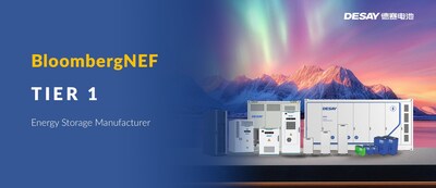 德賽電池連續第四年入選BNEF Tier 1全球一級儲能廠商榜單