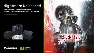 技嘉攜手 NVIDIA 推出《Resident Evil™ Requiem》遊戲套裝 強化沉浸遊戲體驗