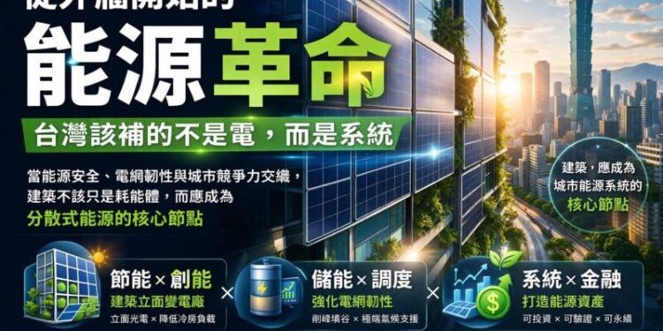 睿田能源從外牆開始的能源革命：台灣該補的不是電，而是系統