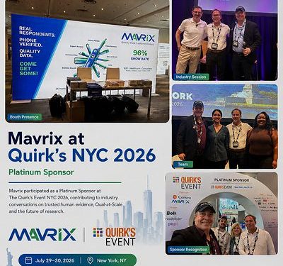 Mavrix 於 Quirk’s New York 強調可信人類證據在 AI 時代的重要性